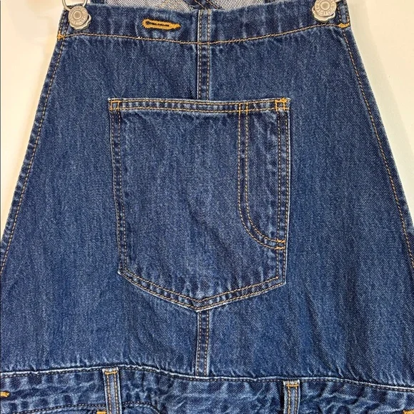 Levi's Dark Blue Denim Overalls with Striped Sweater - Picture 4 of 16